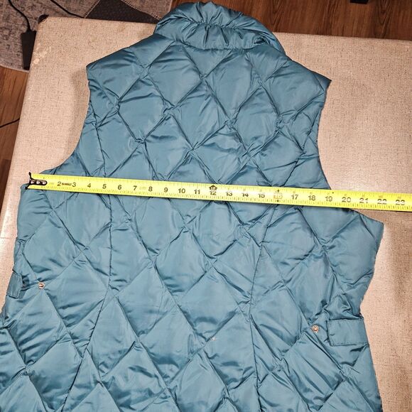 Eddie Bauer Goose Down Puffer Vest Women's XXL Green Quilted Lightweight Warm - Picture 6 of 9